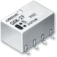 OMRON ELECTRONIC COMPONENTS G6K-2G DC5.. Signal Relay, 5 VDC, DPDT, 1 A, G6K Series, Surface Mount, Non Latching