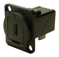 MULTICOMP PRO MP-CP30256 USB Adapter, R/A, Black, USB Type C Receptacle, USB Type C Plug, USB 3.1