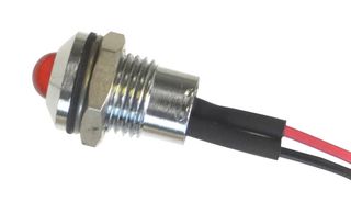CML INNOVATIVE TECHNOLOGIES 19060003WE LED Panel Mount Indicator, Red, 13 VDC, 8 mm, 56 mA, 80 mcd, IP67