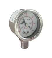 DWYER SG3-B10621N 1.5 SS GAGE, 18 NPT BOTTOM CONNECTIO