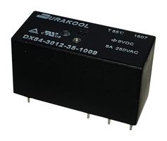 DURAKOOL DX84-2012-35-1012 Power Relay, IP67, DPDT, 12 VDC, 12 A, DX84 Series, Through Hole, Non Latching