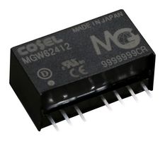 COSEL MGW61212 Isolated Through Hole DC/DC Converter, ITE, SIP, 4:1, 6 W, 2 Output, 12 V
