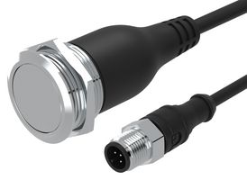 EAO 82-665G.2000 Vandal Resistant Switch, 82 Series, 22 mm, SPDT, Maintained, Round Flat Flush, Natural