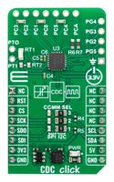 MIKROELEKTRONIKA MIKROE-5985 Add-On Board, CDC Click, Capacitance-To-Digital Converter, mikroBUS Compatible Development Board