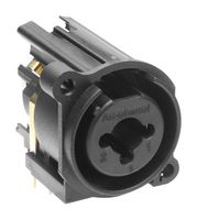 AMPHENOL AUDIO ACJC10AHLBULK XLR Connector, Dual, Stereo, 4 Contacts, Jack, Panel Mount, Through Hole Mount Right Angle