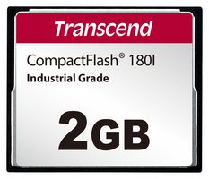 TRANSCEND TS2GCF180I Flash Memory Card, SLC NAND, Compact Flash Card, 2 GB
