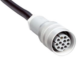 SICK DOL-0612G30M075KM0 Sensor Cable, Black, M26 Receptacle, Free End, 12 Positions, 30 m, 98.4 ft