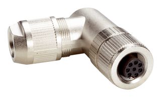 SICK DOS-1208-WA Sensor Connector, M12, Female, 8 Positions, Screw Socket, Right Angle Cable Mount