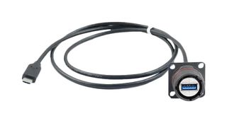 AMPHENOL SOCAPEX 32242N-015 USB Cable, 24Pos/9Pos, Type C Plug to Type A Receptacle, 150 mm, 5.9 ", USB 3.0