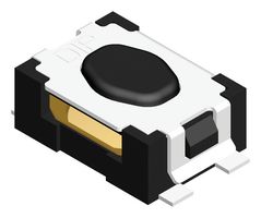 MULTICOMP PRO MPIPTG22K-V-T/R Tactile Switch, SPST-NO, Black, Top Actuated, Surface Mount, Oval Button, 100 gf, 50mA at 12VDC