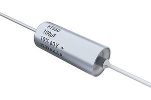 KEMET T550B107M050AT Tantalum Polymer Capacitor, 100 µF, ± 20%, 50 V, B, 0.13 ohm, Axial Leaded