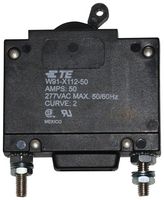 TE CONNECTIVITY 3-1393254-2 Thermal Magnetic Circuit Breaker, W9 Series, 50 A, 1 Pole, 277 V, Panel
