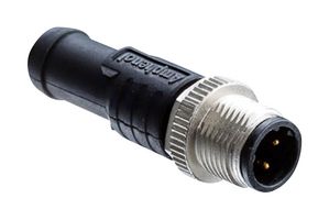 AMPHENOL LTW M12A-08BMMM-SL8D01 Sensor Connector, M Series, M12, Male, 8 Positions, Screw Pin, Straight Cable Mount