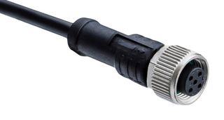 AMPHENOL LTW M12A-05BFFM-SL8D01 Sensor Cable, M12 Receptacle, Free End, 5 Positions, 1 m, 3.3 ft, M Series