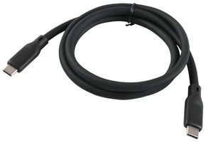 MULTICOMP PRO MP014936 USB Cable, USB Type C Plug to USB Type C Plug, 1 m, 3.3 ft, USB 3.2, Black