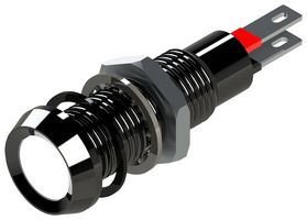 MARL 677-997-22 LED Panel Mount Indicator, Smoked Lens, Cool White, 24 VDC, 8.1 mm, 20 mA, 14 cd, IP67