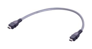 HARTING 33483232A32050 Ethernet Cable, 10 Contact, IX Type B Plug to IX Type B Plug, Grey, 5 m, 16.4 ft
