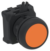 TE CONNECTIVITY - ALCOSWITCH IPE22FLOR Industrial Pushbutton Switch, IPE Series, 22.5 mm, SPST-1NC / 1NO, Momentary, Round Flush, Orange