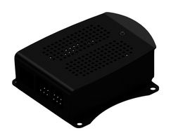 FISCHER ELEKTRONIK RSP 1 SA L Shell Case, 71 x 99.2 x 35.4 mm, Strap Mount, Black Anodised, Raspberry Pi 2/3 Model B, 3 Model B+