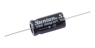 SUNTAN TS13AE2V2R2MSB000R Electrolytic Capacitor, 2.2 µF, 350 V, ± 20%, Axial Leaded, 2000 hours @ 85°C, Polar