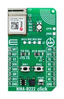 MIKROELEKTRONIKA MIKROE-6086 Add-On Board, NINA-B222 Click, NINA-B222, Bluetooth, SPI, UART, 3.3V in