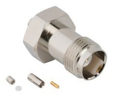 AMPHENOL RF 031-6971 RF / Coaxial Connector, TNC Coaxial, Straight Jack, Solder, Crimp, 50 ohm, 1.37mm Micro, Brass
