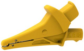 MULTICOMP PRO MP-AC-1500V-Y Safety Alligator Clip, Yellow, 1.5kV Voltage, 20A Current, 25mm Jaw Opening