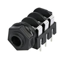 NEUTRIK NMJ6HFD2 Phone Audio Connector, 3 Contacts, Jack, Through Hole Straight, Gold over Silver Plated Contacts