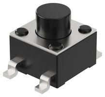 GCT SWT0210-045026GSA Tactile Switch, SPST-NO, SWT0210 Series, Top Actuated, Surface Mount, Round Button, 260 gf