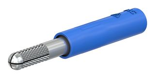 STAUBLI 24.0163-23 Banana Test Connector, 25A, 1kV, Blue, 32 A, 60 VDC