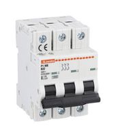 LOVATO ELECTRIC P1MB3PB01 Thermal Magnetic Circuit Breaker, B Trip Curve, IP20/10 kA, P1MB Series, 1 A, 3 Pole, 400 V