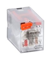 LOVATO HR604CA110 Power Relay, 4PDT, 110 VAC, 5 A, HR604C Series, DIN Rail, Non Latching