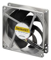 SANYO DENKI 9GT0924P4J001 DC Axial Fan, 24 V, Square, 92 mm, 25 mm, Ball Bearing, 77.7 CFM