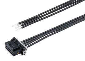 MOLEX 228426-2042 Cable Assembly, DuraClik ISL Receptacle to Free End, 4 Ways, 2 mm, 1 Row, 150 mm, 5.9 "