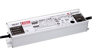 MEAN WELL HLG-80H-42A LED Driver, LED Lighting, 81.9 W, 42 VDC, 1.95 A, Constant Current, Constant Voltage, 90 VAC