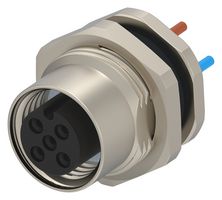 TE CONNECTIVITY T4171110002-001 Sensor Cable, A Coded, M12 Receptacle, Free End, 2 Positions, 200 mm, 7.9 "
