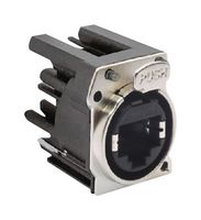 AMPHENOL AUDIO RJX8FB5V2LPB Modular Connector, RJ45 Jack, 1 x 1 (Port), 8P8C, Cat5e, IP40, Panel PCB Mount