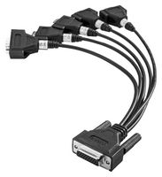 KVASER 00794-9 Splitter, HD26 to 5xDSUB9 Connectors, 300mm Cable, -40 °C to 85 °C, 5 Channel