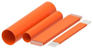 TE CONNECTIVITY - AMP EVBB-40/19-3-STK Heat Shrink Tubing, Single Wall, 2:1, 1.575 ", 40 mm, Orange, 3.9 ft, 1.2 m
