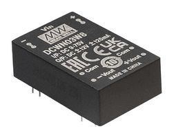MEAN WELL DCWN03W8-12 Isolated Through Hole DC/DC Converter, ITE & Industrial, DIP, 8:1, 3 W, 2 Output, 12 V