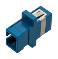 L-COM FOA-511B-BLU Fiber Optic Adapter, Blue, w/ Flange, Singlemode, SC Simplex, SC Simplex, Straight Adapter, PC
