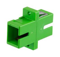 L-COM FOA-511B-GRN Fiber Optic Adapter, Green, w/ Flange, Singlemode, SC Simplex, SC Simplex, Straight Adapter, APC