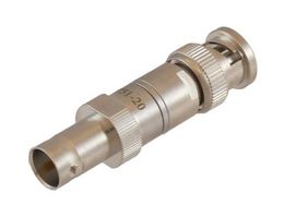 FAIRVIEW MICROWAVE FMAT7751-20 RF Fixed Attenuator, BNC Plug to BNC Jack, 20 dB, DC to 1GHz, 1 W, 75 ohm, Brass