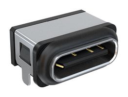 AMPHENOL COMMUNICATIONS SOLUTIONS 10179753-00011LF USB Sealed Connector, USB Type C, USB 2.0, Receptacle, 6 Position