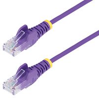 STARTECH N6PAT250CMPLS Ethernet Cable, 2.5m Purple Slim CAT6 Ethernet Cable, Snagless RJ45, 28AWG Pure Bare Copper, LSZH