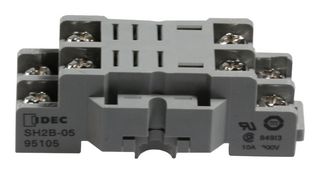 IDEC SH2B-05 Relay Socket, DIN Rail, Screw, 8 Pins, 10 A, 300 V, RH Series