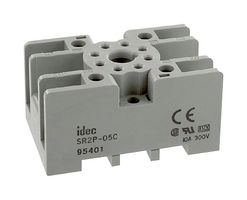 IDEC SR2P-05C Relay Socket, DIN Rail, Screw, 8 Pins, 10 A, 300 V, RR Series