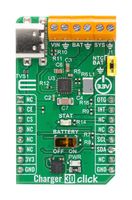 MIKROELEKTRONIKA MIKROE-6610 Add-On Board, Charger 30 Click, MP2731, Switchmode Battery Charge Management Device, I2C, 3.3V