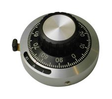 ETI SYSTEMS MG22L-1/4 Turns Counting Dial, Satin Chrome, 20 Turns, 6.35 mm Shaft Dia, MG22 Series