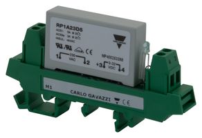 CARLO GAVAZZI RP1A23D3M1 Solid State Relay, 3 A, 265 VAC, Socket, Quick Connect, Zero Crossing